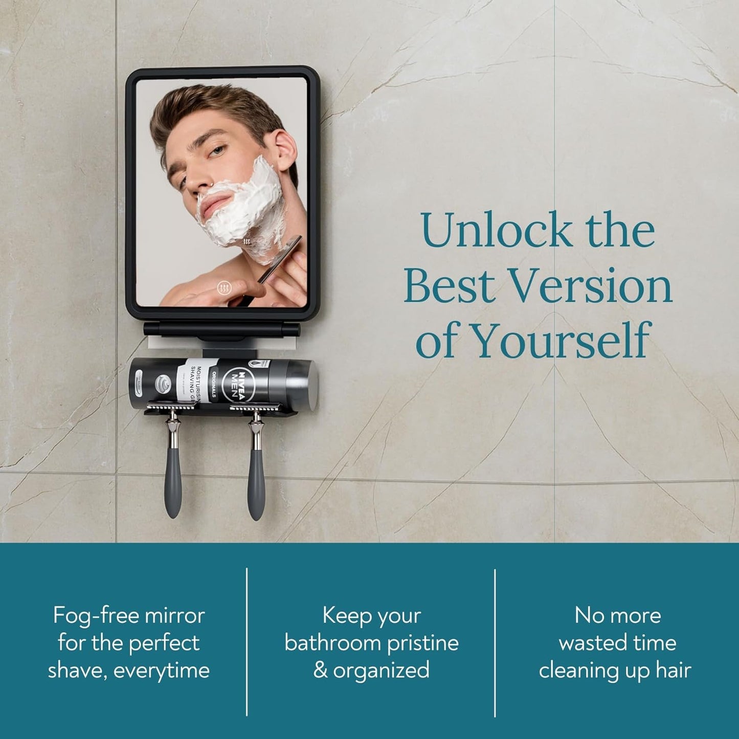 The Shave Station - Anti Fog Shower Mirror