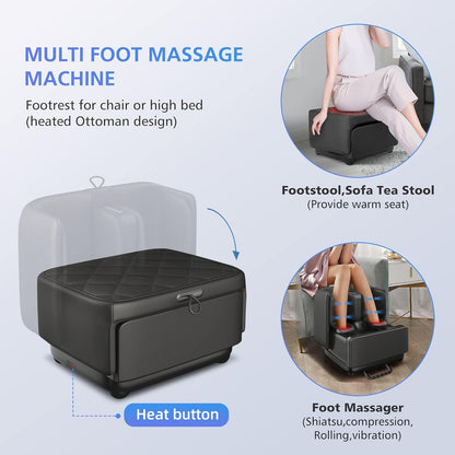 2-in-1 Ottoman Foot Massager