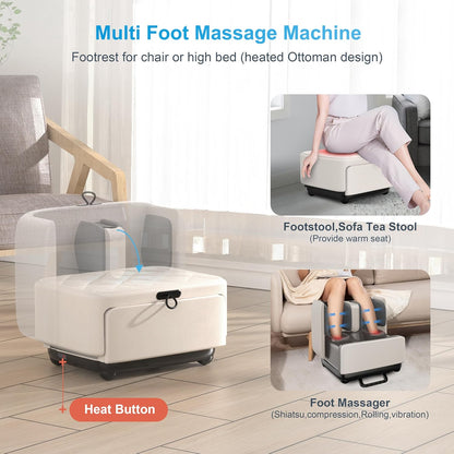 2-in-1 Ottoman Foot Massager