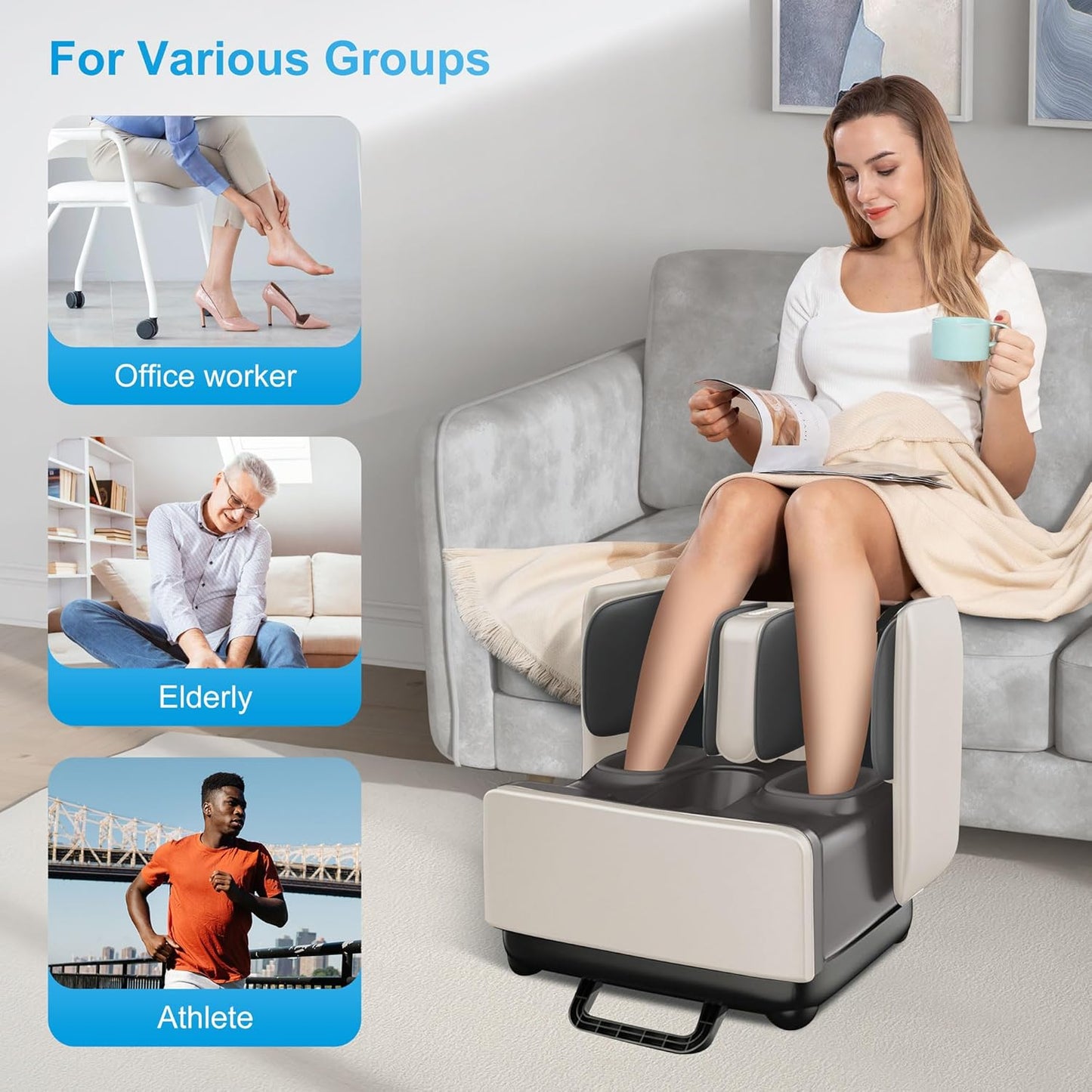 2-in-1 Ottoman Foot Massager