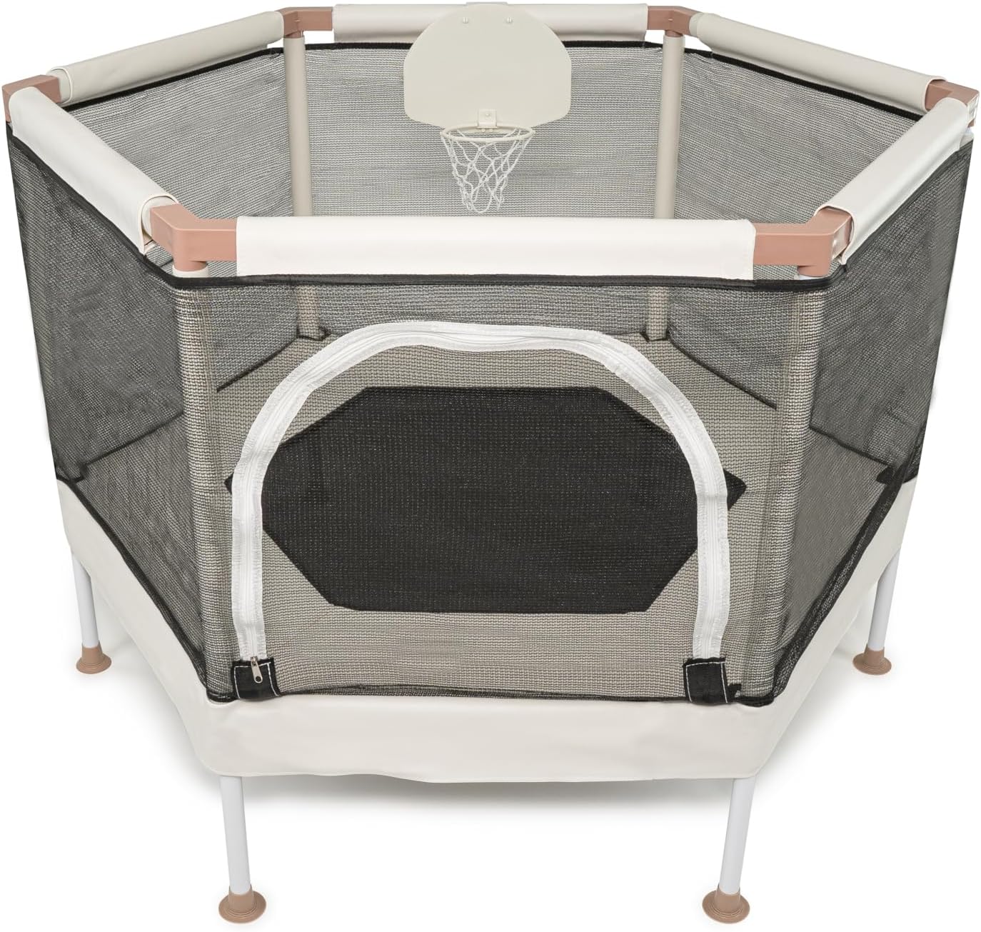 Indoor Baby Trampoline with Basketball Hoop