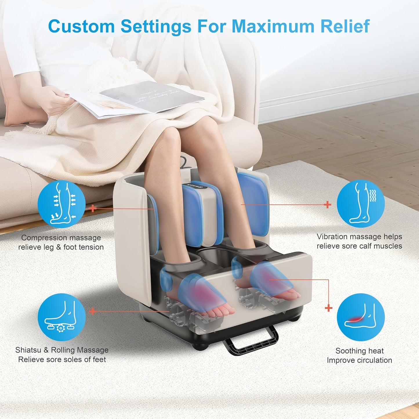 2-in-1 Ottoman Foot Massager