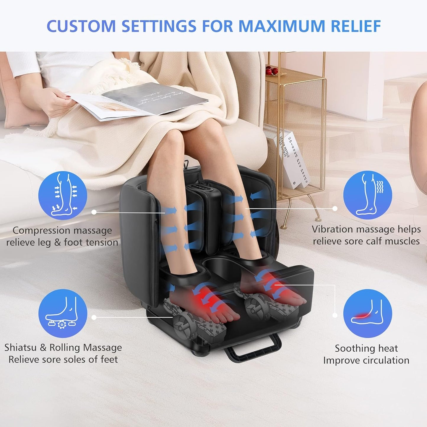 2-in-1 Ottoman Foot Massager