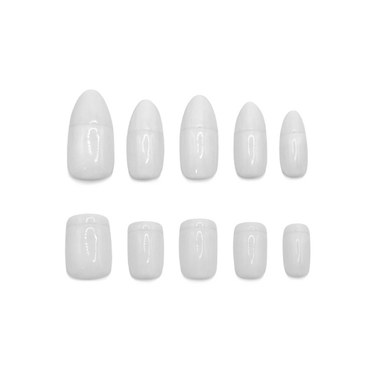 [PREORDERS ONLY] White Clip-on Nails